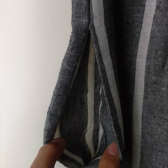 Cotton Gray white Stripes Pant jumpsuit - Picture 6 of 15